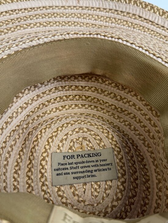 Eric Javits Hat Women One Size Floppy Wide Sun Beach Resort Cruise UPF Core Ex main image 7